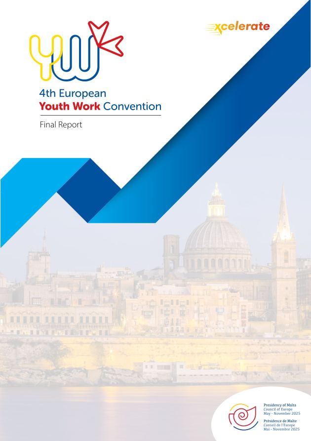 Capa do relatório final da 4.ª Convenção Europeia de Trabalho com Jovens